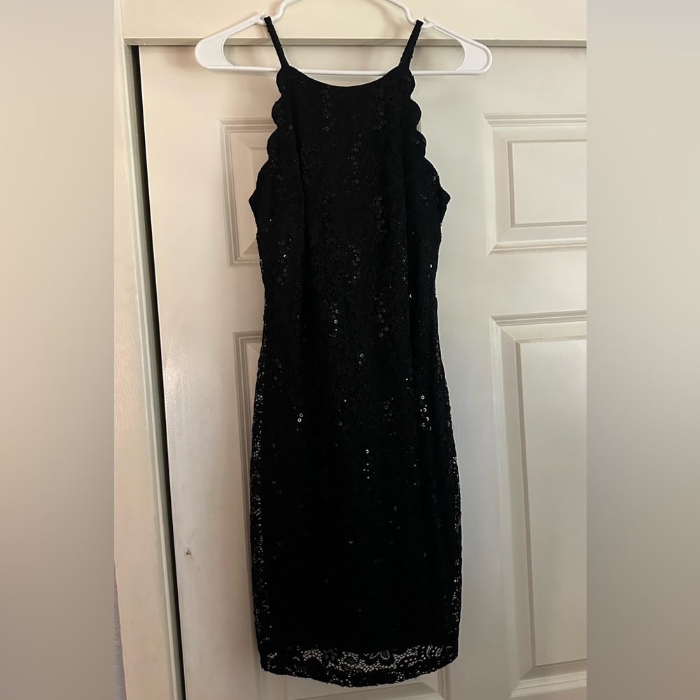 BCX Black Sequin Mini Dress